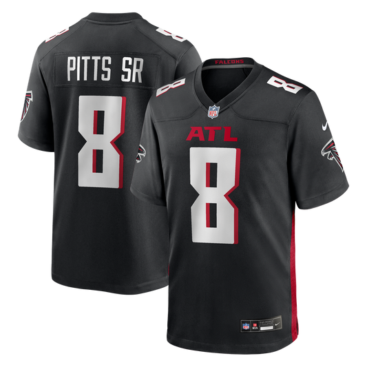 Men's Atlanta Falcons Kyle Pitts Sr. Nike Black Team Game Jersey