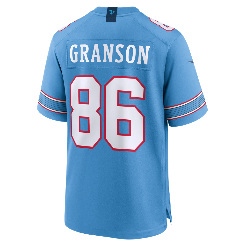 Men's Tennessee Titans Kylen Granson Nike Light Blue Team Game Jersey - Image 4