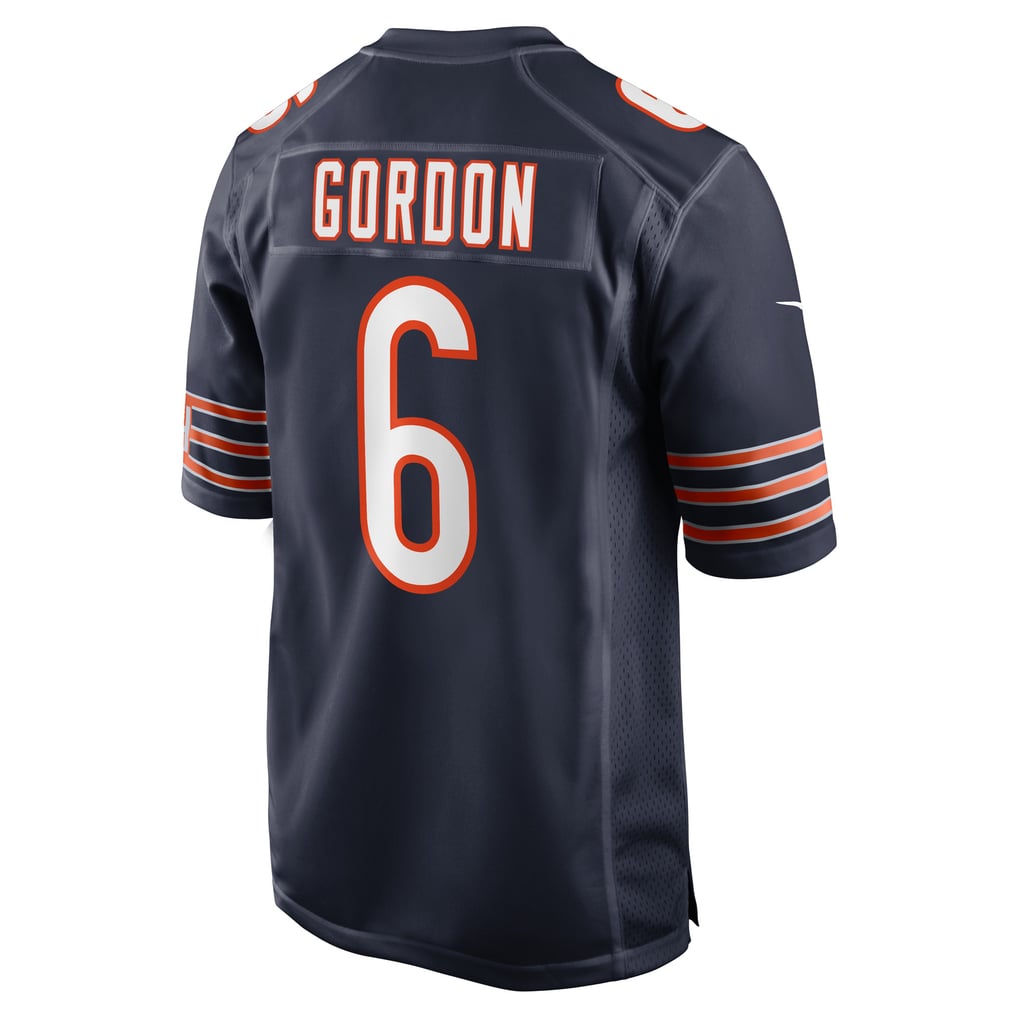 Men's Chicago Bears Kyler Gordon Nike Navy Game Player Jersey - Image 4