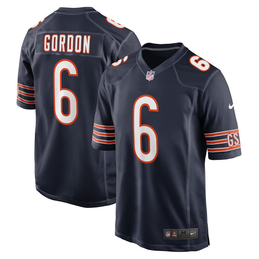 Men's Chicago Bears Kyler Gordon Nike Navy Game Player Jersey - Image 1