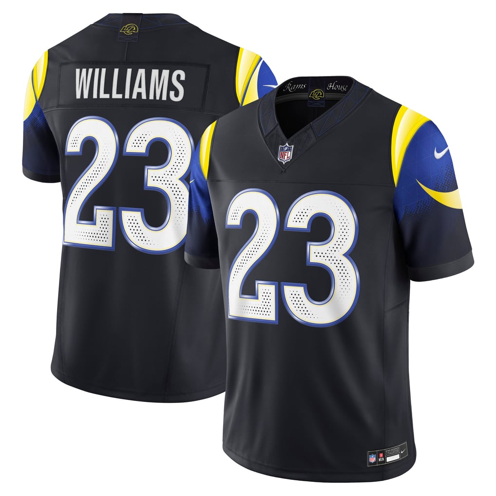 Men's Los Angeles Rams Kyren Williams Nike Dark Blue Rivalries Collection Stitched Limited Jersey - Image 1