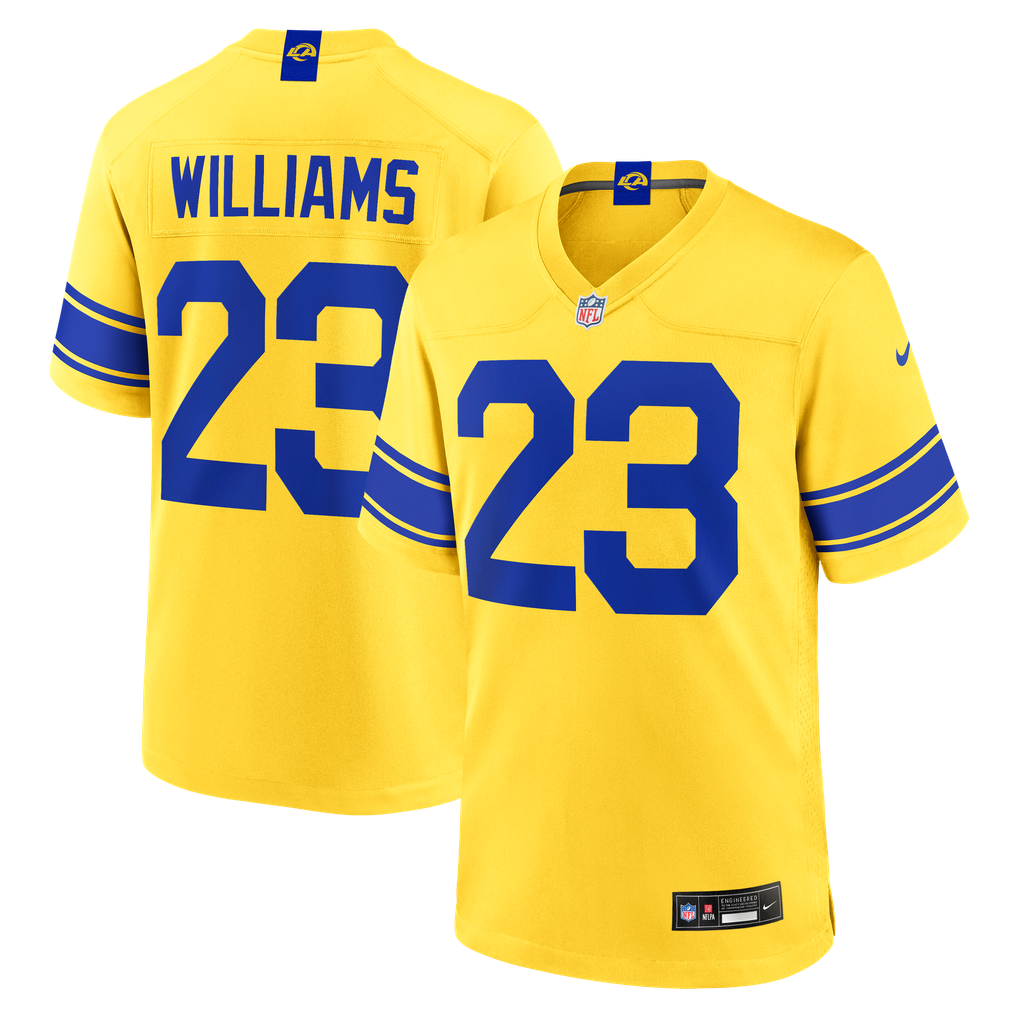 Men's Los Angeles Rams Kyren Williams Nike Classic Sol Game Jersey - Image 2