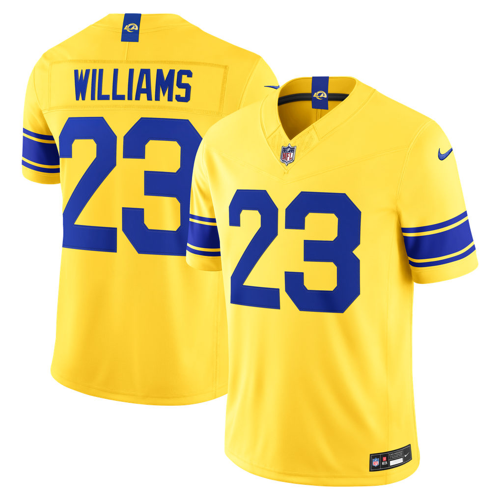 Men's Los Angeles Rams Kyren Williams Nike Classic Sol Vapor F.U.S.E. Stitched Limited Jersey - Image 2