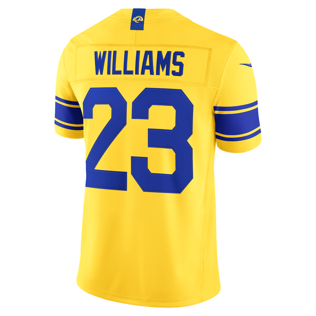 Men's Los Angeles Rams Kyren Williams Nike Classic Sol Vapor F.U.S.E. Stitched Limited Jersey - Image 4