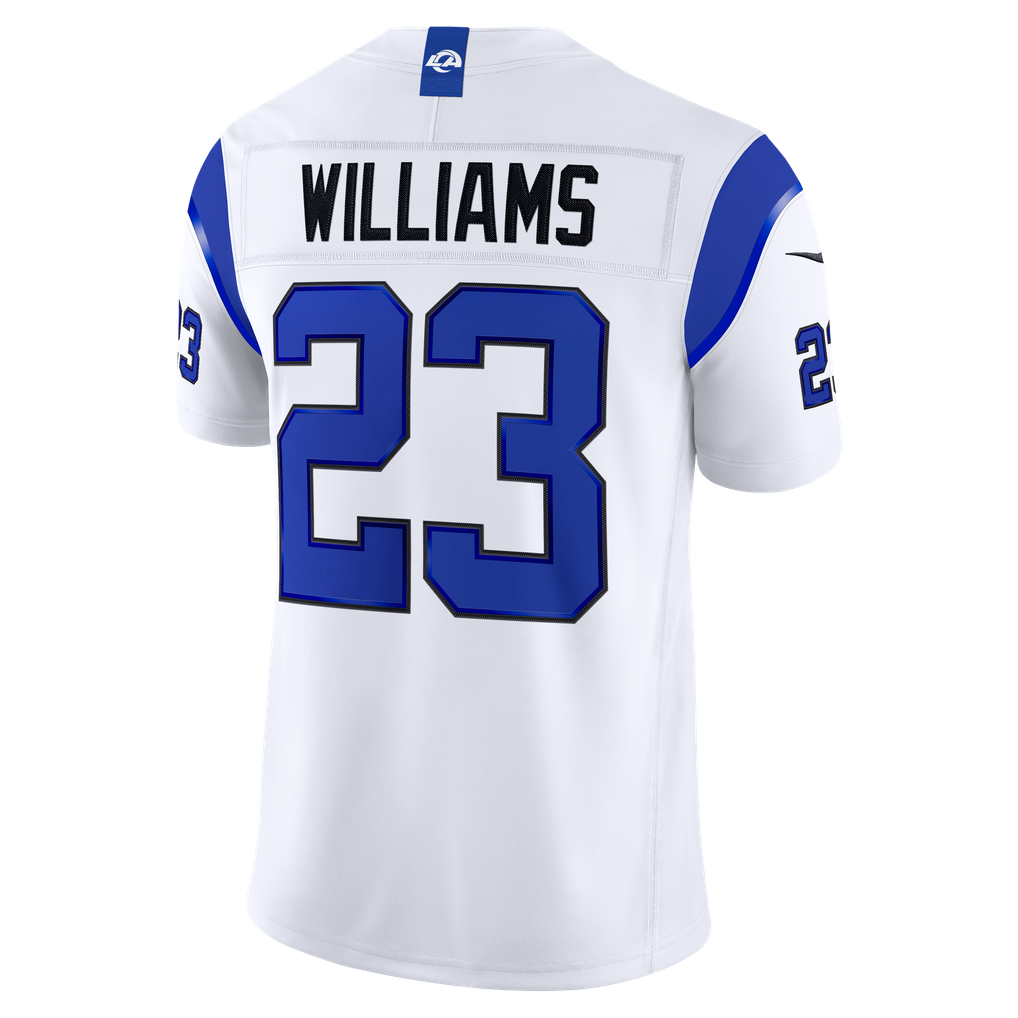 Men's Los Angeles Rams Kyren Williams Nike Fearsome White Vapor F.U.S.E. Stitched Limited Jersey - Image 4