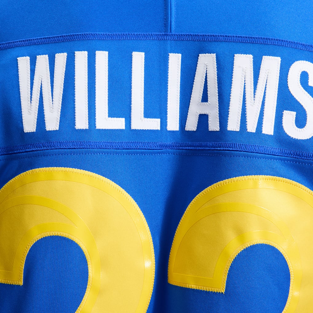 Men's Los Angeles Rams Kyren Williams Nike Royal Team Vapor F.U.S.E. Stitched Limited Jersey - Image 12