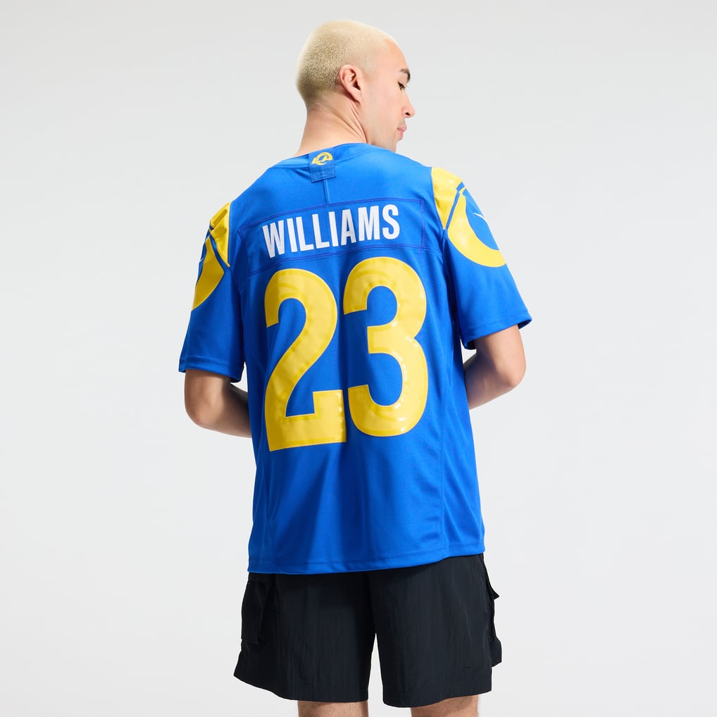 Men's Los Angeles Rams Kyren Williams Nike Royal Team Vapor F.U.S.E. Stitched Limited Jersey - Image 4