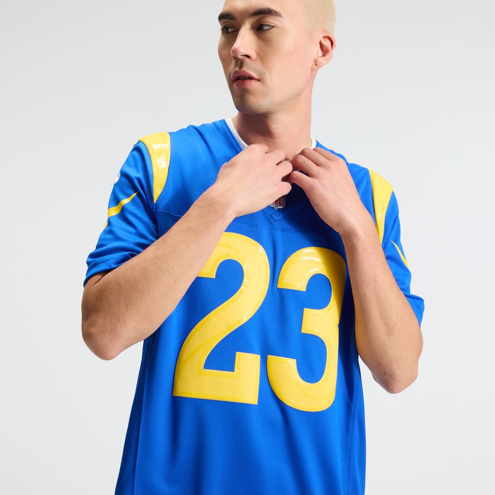 Men's Los Angeles Rams Kyren Williams Nike Royal Team Vapor F.U.S.E. Stitched Limited Jersey - Image 10