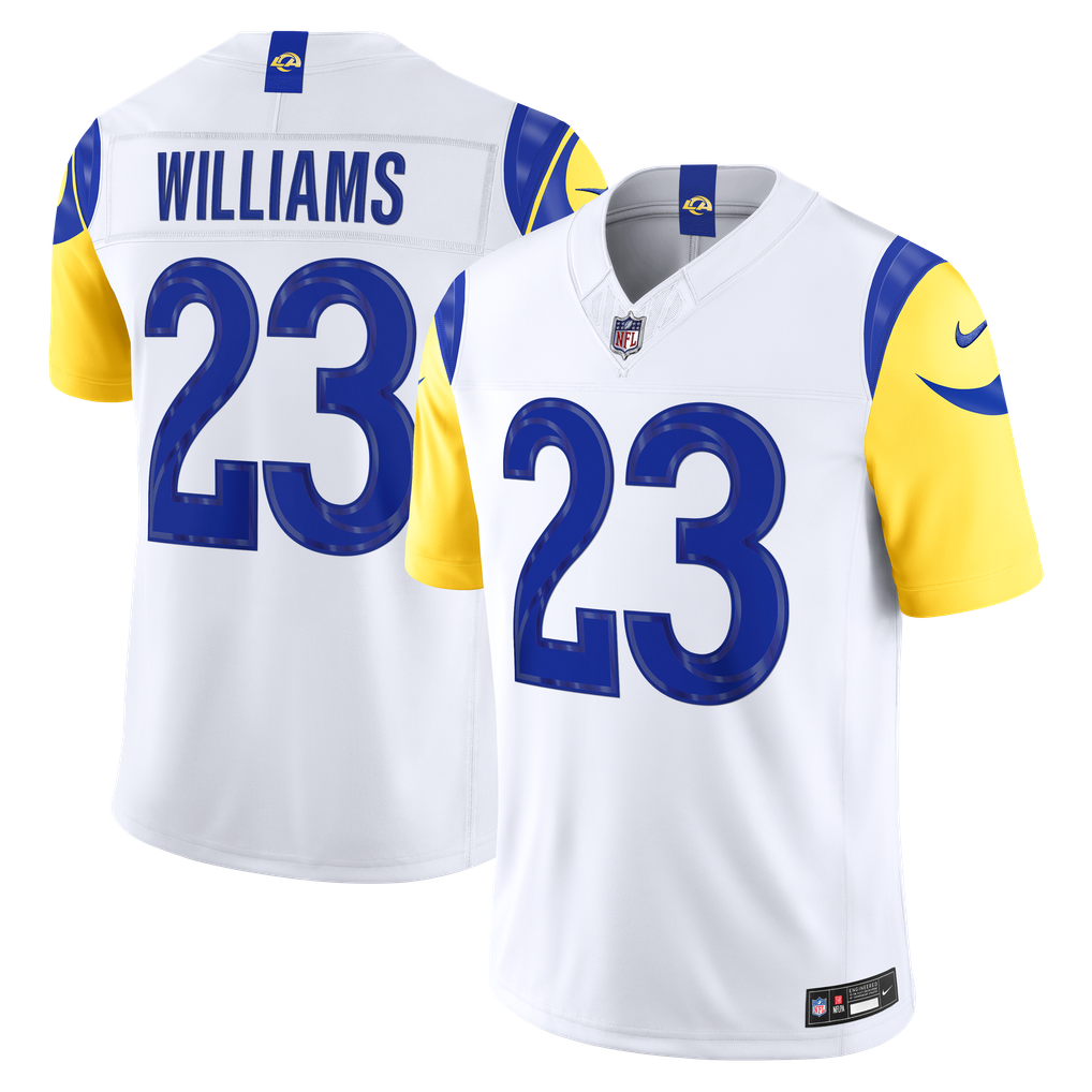 Men's Los Angeles Rams Kyren Williams Nike White Vapor F.U.S.E. Stitched Limited Jersey - Image 2