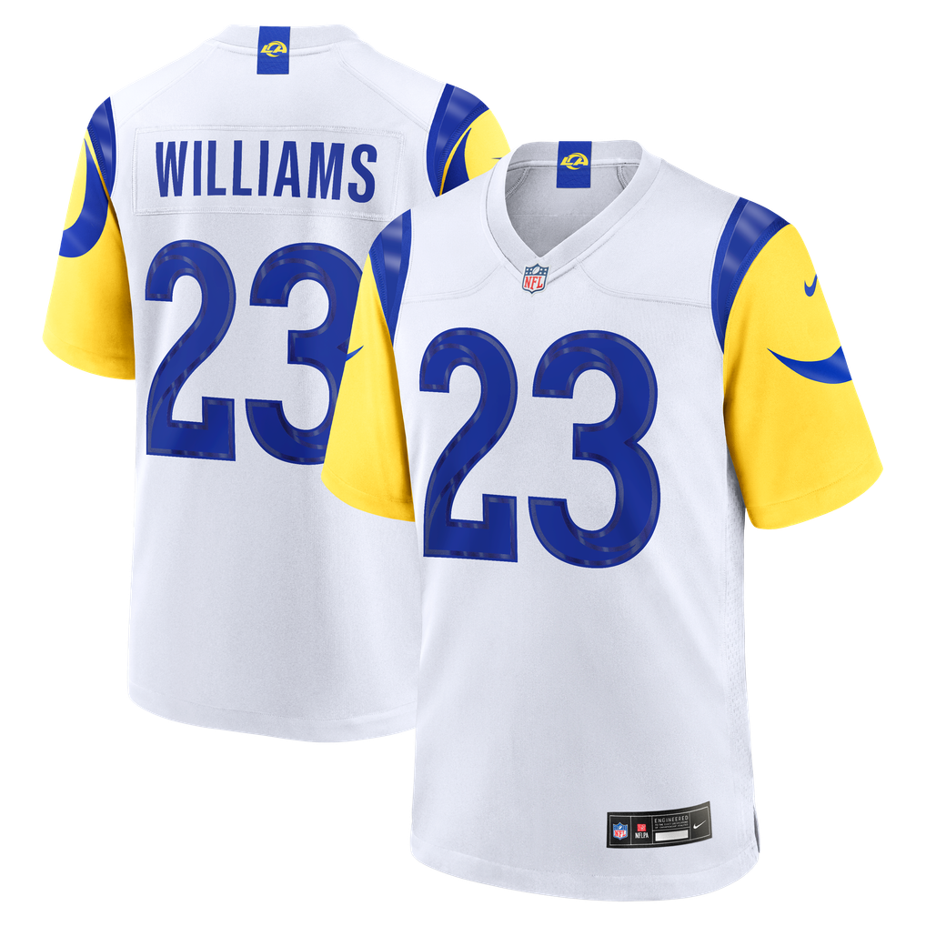 Men's Los Angeles Rams Kyren Williams Nike White White Game Player Jersey - Image 2