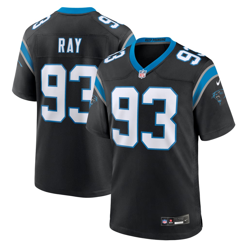 Men's Carolina Panthers LaBryan Ray Nike Black Team Game Jersey - Image 2