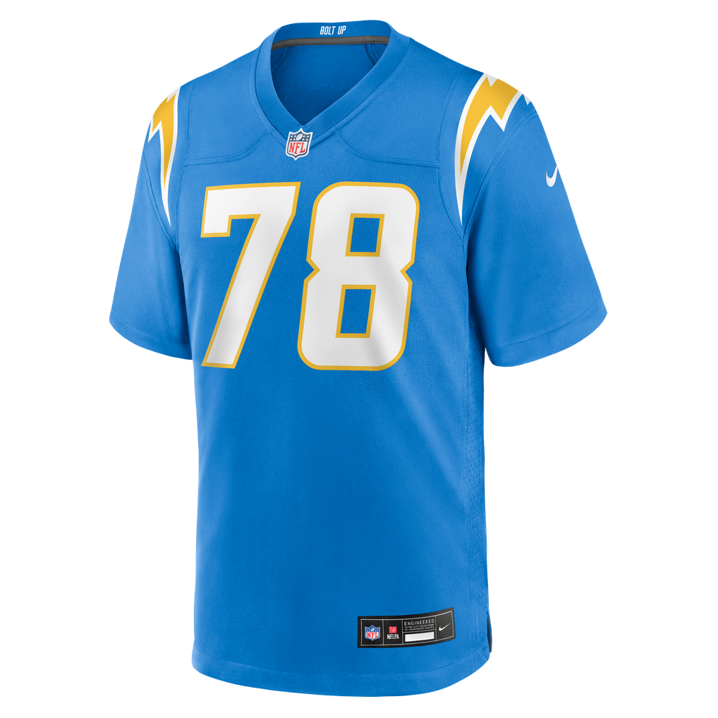 Men's Los Angeles Chargers Laekin Vakalahi Nike Powder Blue Team Game Jersey - Image 5