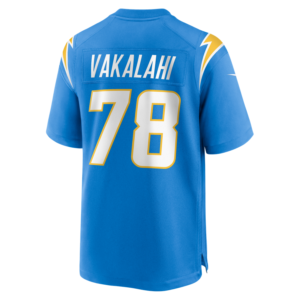 Men's Los Angeles Chargers Laekin Vakalahi Nike Powder Blue Team Game Jersey - Image 6