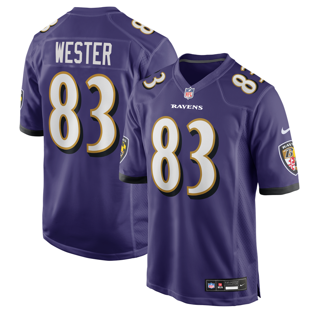 Men's Baltimore Ravens LaJohntay Wester Nike Purple Team Game Jersey