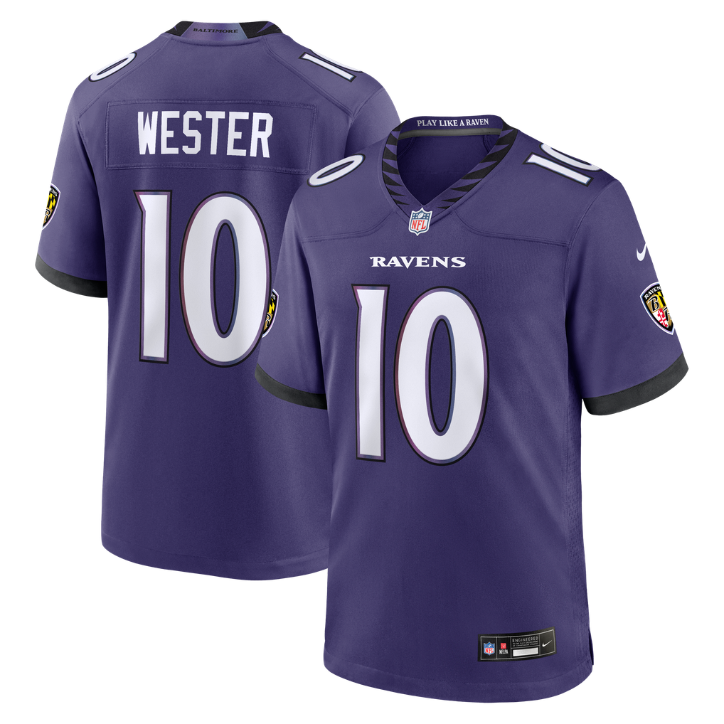 Men's Baltimore Ravens LaJohntay Wester Nike Purple Team Game Jersey