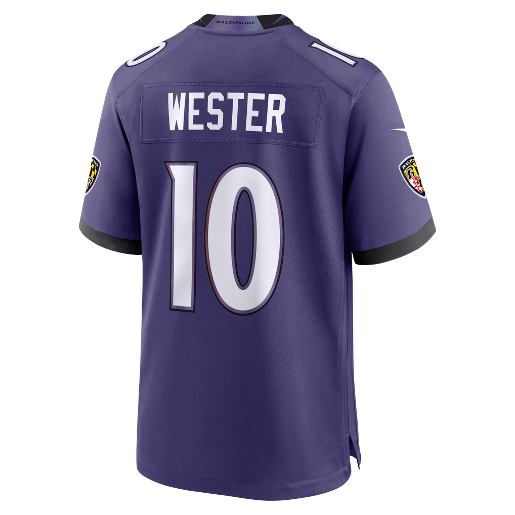Men's Baltimore Ravens LaJohntay Wester Nike Purple Team Game Jersey