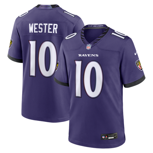 Men's Baltimore Ravens LaJohntay Wester Nike Purple Team Game Jersey