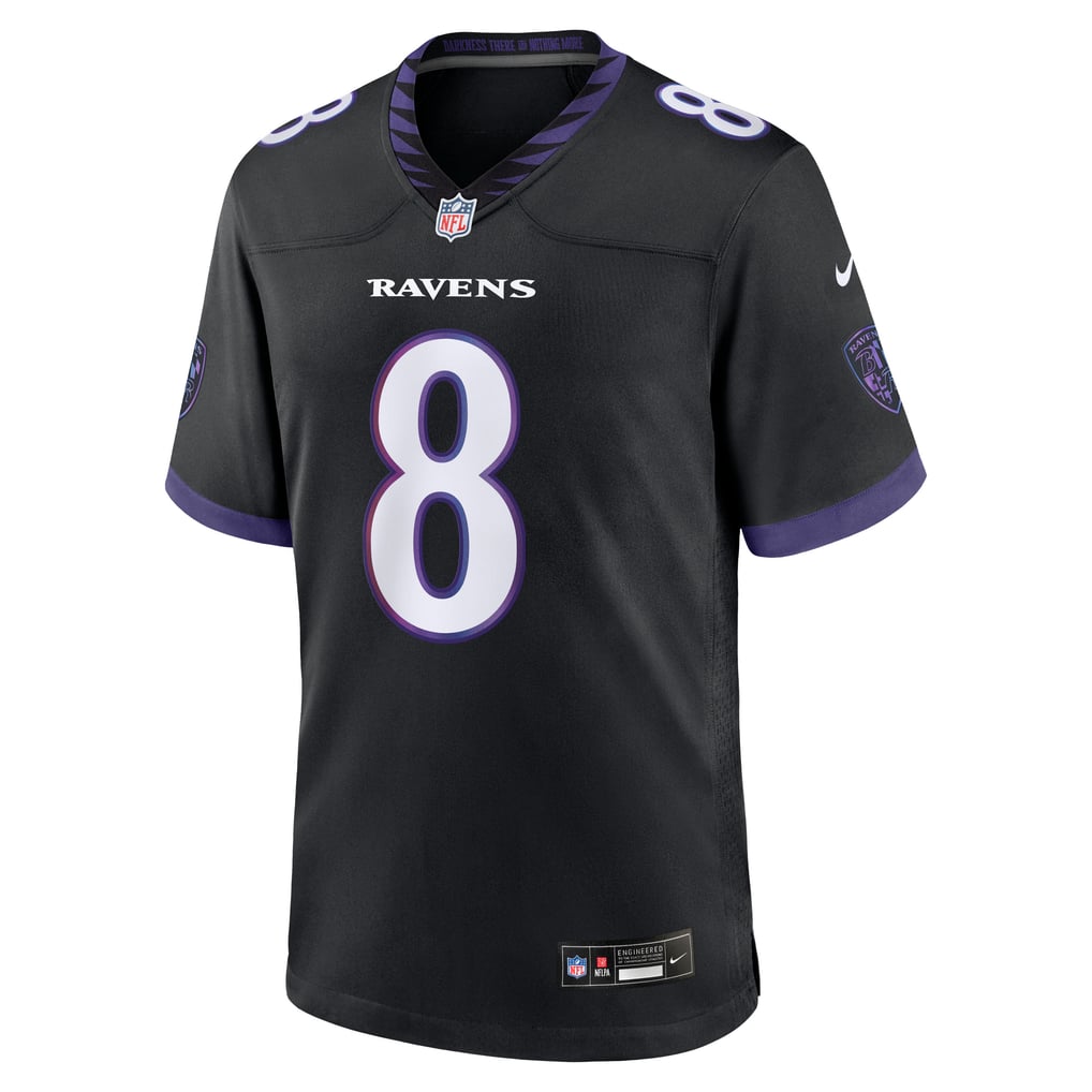 Men's Baltimore Ravens Lamar Jackson Nike Black Alternate Game Jersey