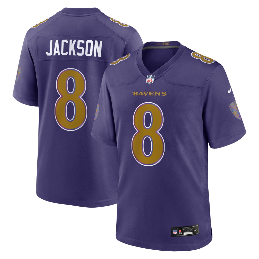 Men's Baltimore Ravens Lamar Jackson Nike Purple Alternate Game Jersey