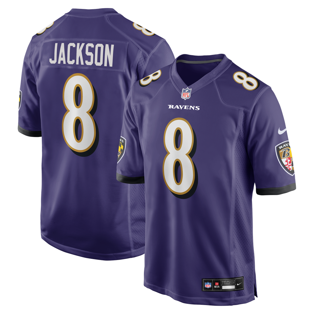 Men's Baltimore Ravens Lamar Jackson Nike Purple Game Jersey
