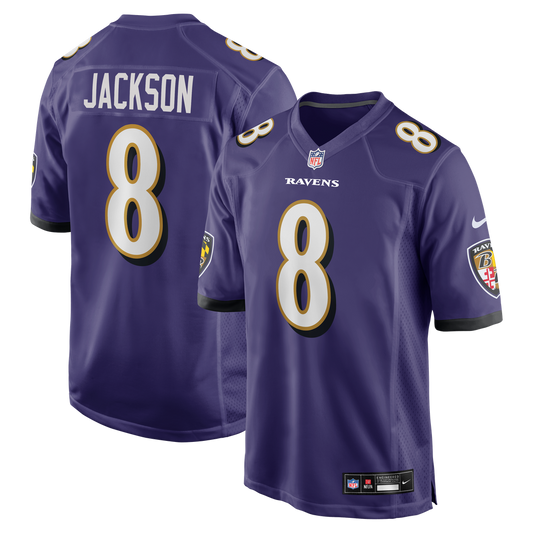 Men's Baltimore Ravens Lamar Jackson Nike Purple Game Jersey