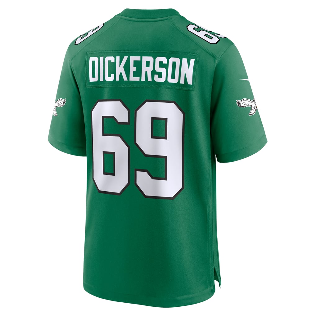 Men's Philadelphia Eagles Landon Dickerson Nike Kelly Green Alternate Game Jersey - Image 4