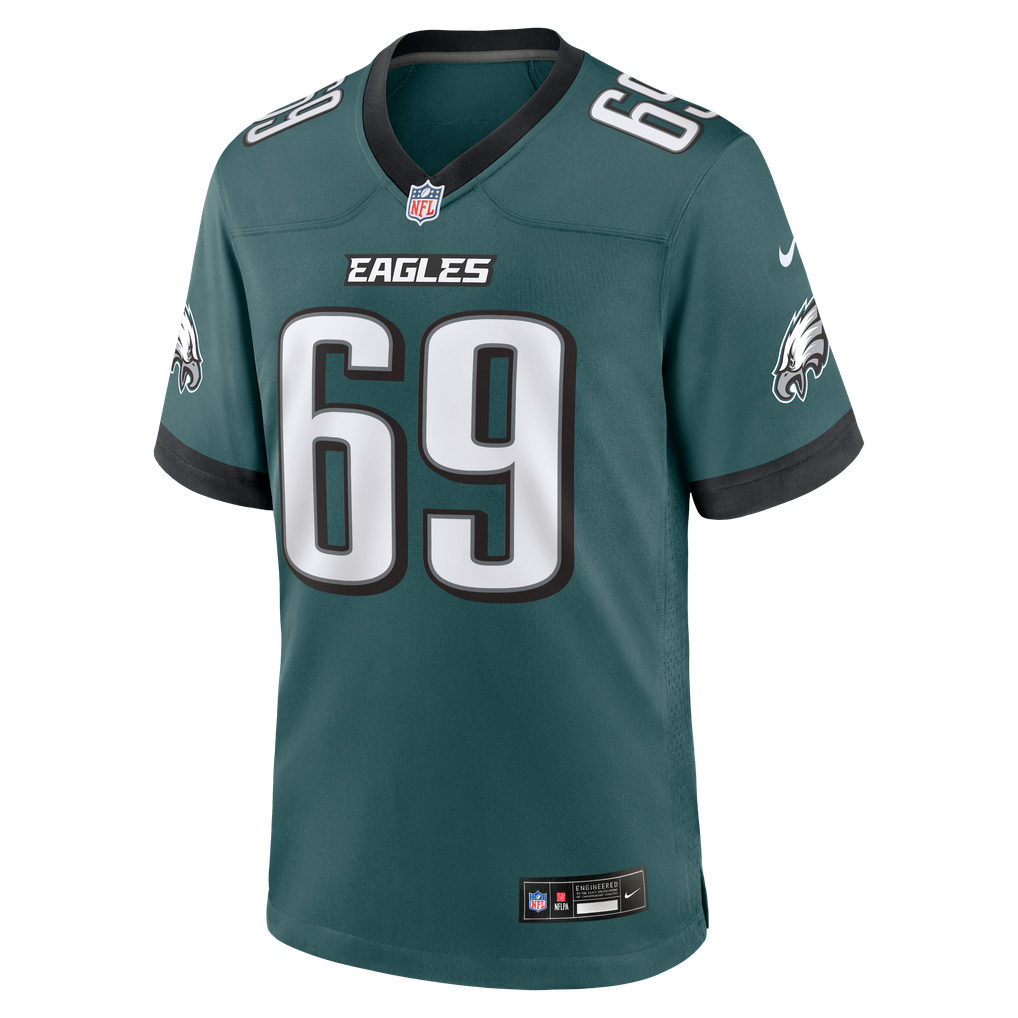 Men's Philadelphia Eagles Landon Dickerson Nike  Midnight Green Team Game Jersey - Image 3