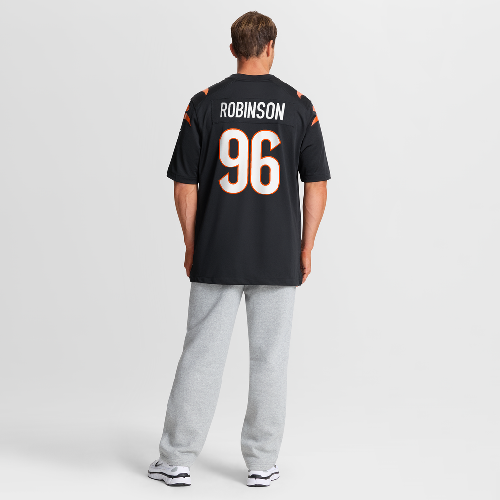 Men's Cincinnati Bengals Landon Robinson Nike Black Team Game Jersey - Image 4