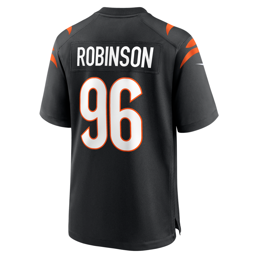 Men's Cincinnati Bengals Landon Robinson Nike Black Team Game Jersey - Image 6