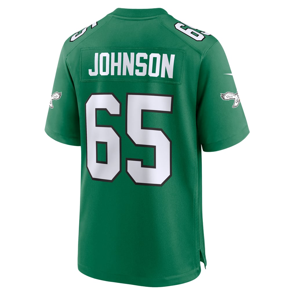Men's Philadelphia Eagles Lane Johnson Nike Kelly Green Alternate Game Jersey - Image 4