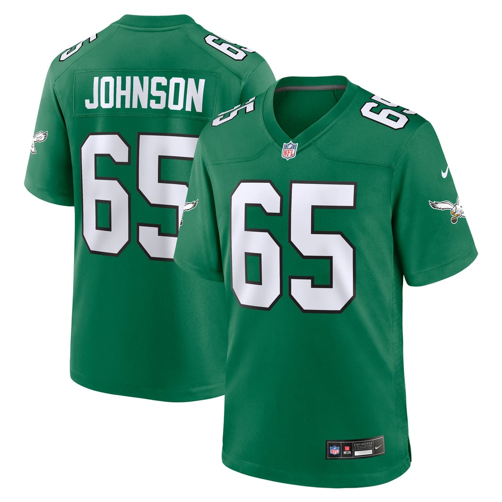 Men's Philadelphia Eagles Lane Johnson Nike Kelly Green Alternate Game Jersey - Image 1