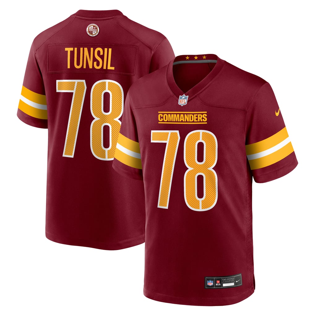 Men's Washington Commanders Laremy Tunsil Nike  Burgundy Team Game Jersey - Image 2