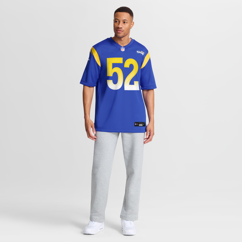 Men's Los Angeles Rams Larrell Murchison Nike  Royal Team Game Jersey - Image 8