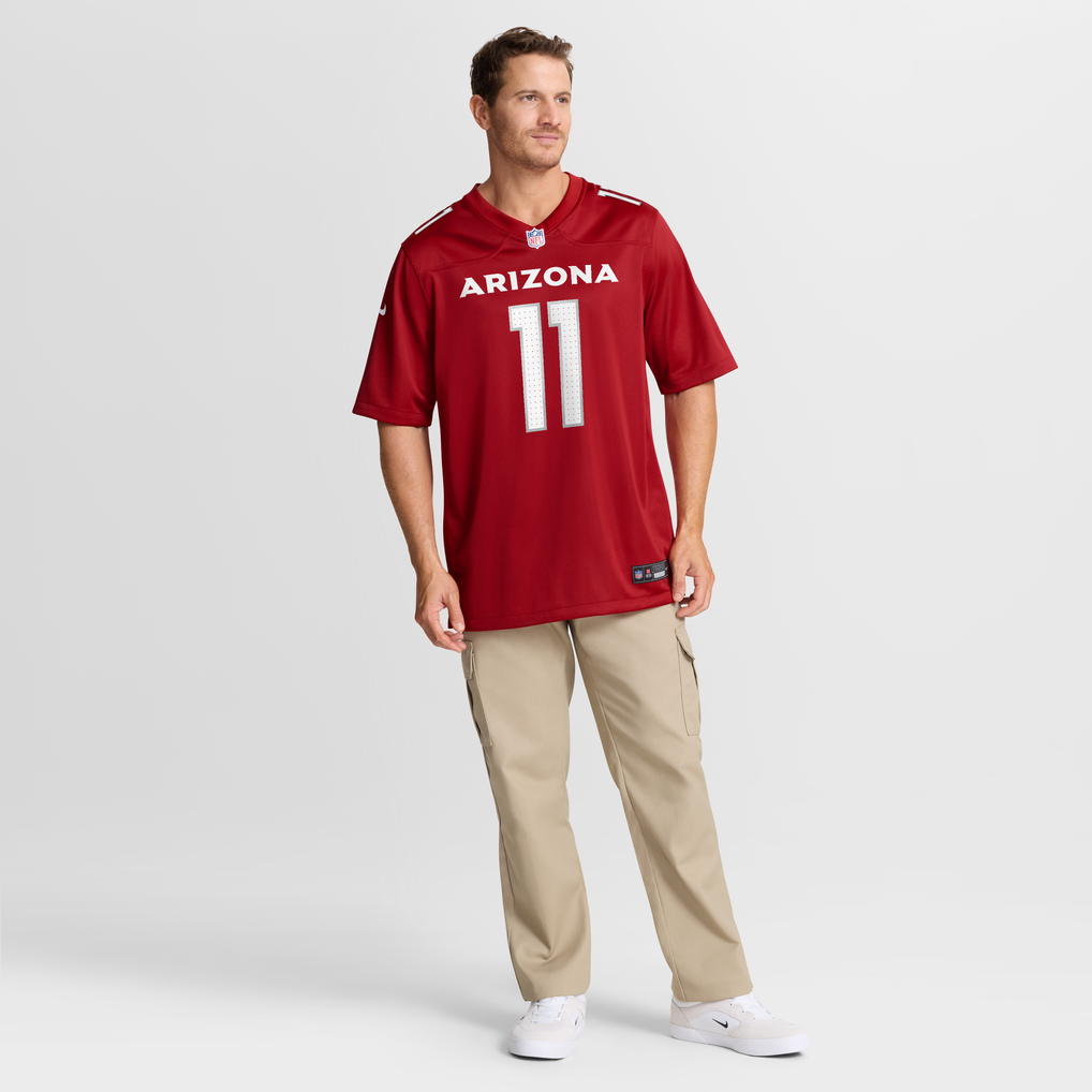 Men's Arizona Cardinals Larry Fitzgerald Nike  Cardinal Team Retired Game Jersey - Image 5