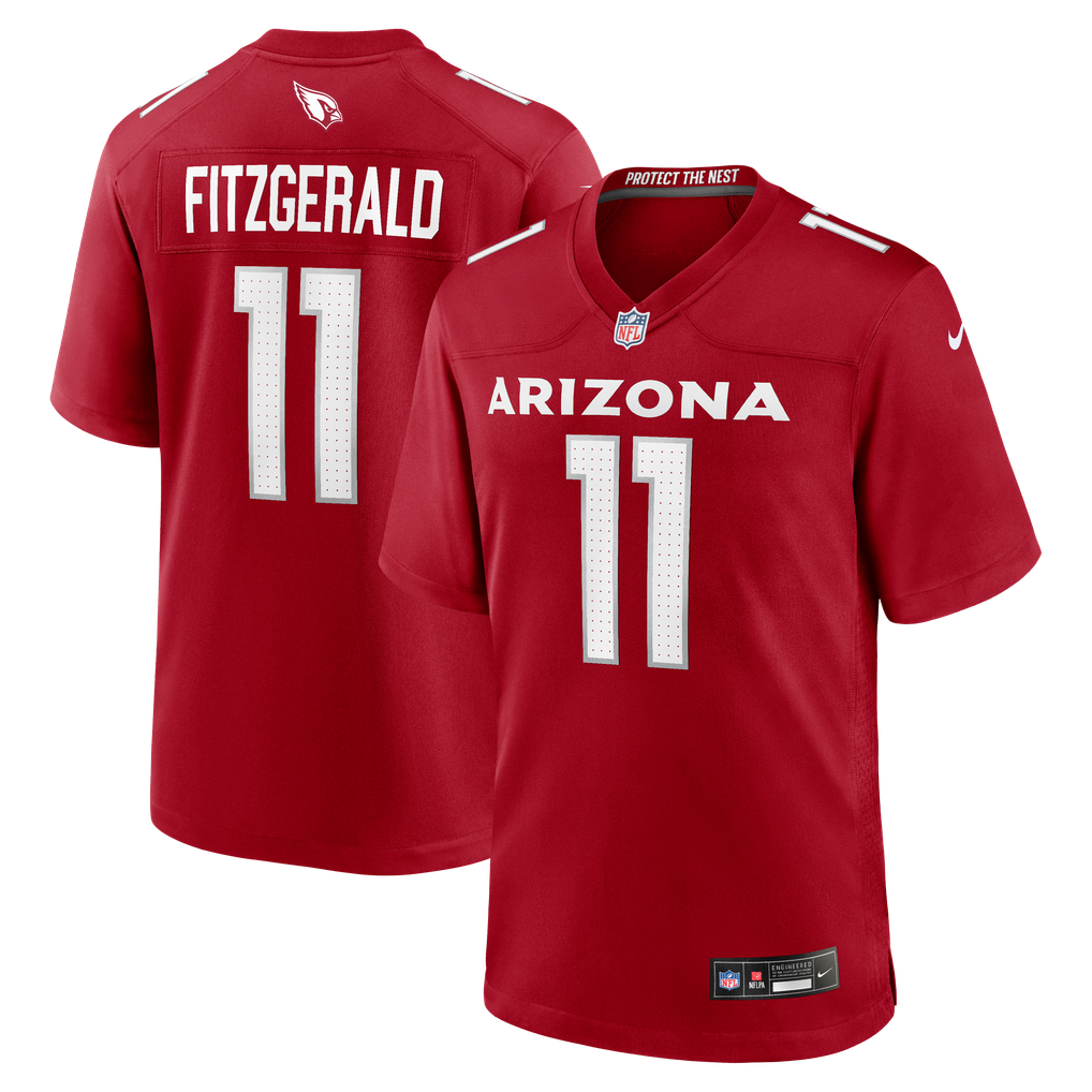 Men's Arizona Cardinals Larry Fitzgerald Nike  Cardinal Team Retired Game Jersey - Image 2