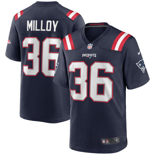 Men's New England Patriots Lawyer Milloy Nike Navy Game Retired Player Jersey - Image 1