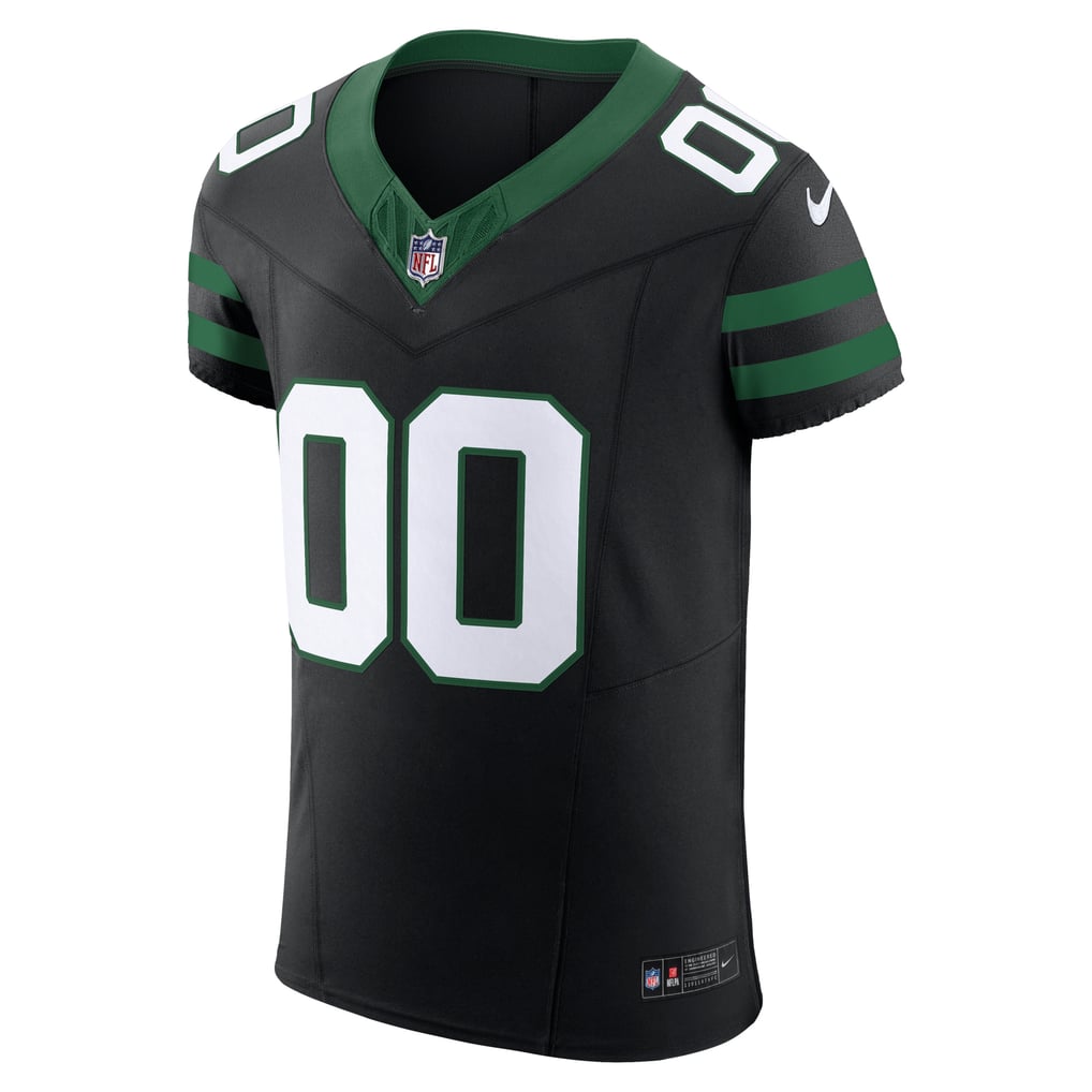 Men's New York Jets Nike Legacy Black Alternate Vapor F.U.S.E. Elite Custom Jersey - Image 3