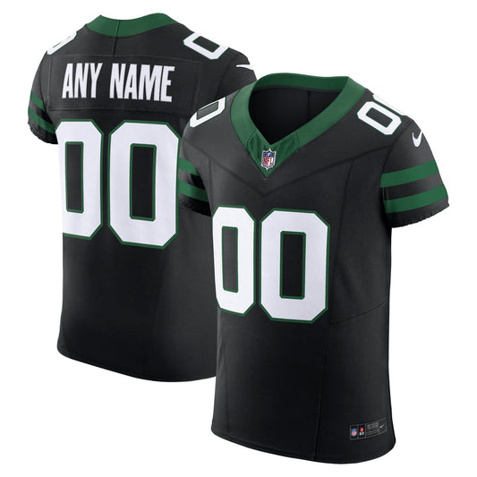 Men's New York Jets Nike Legacy Black Alternate Vapor F.U.S.E. Elite Custom Jersey - Image 1