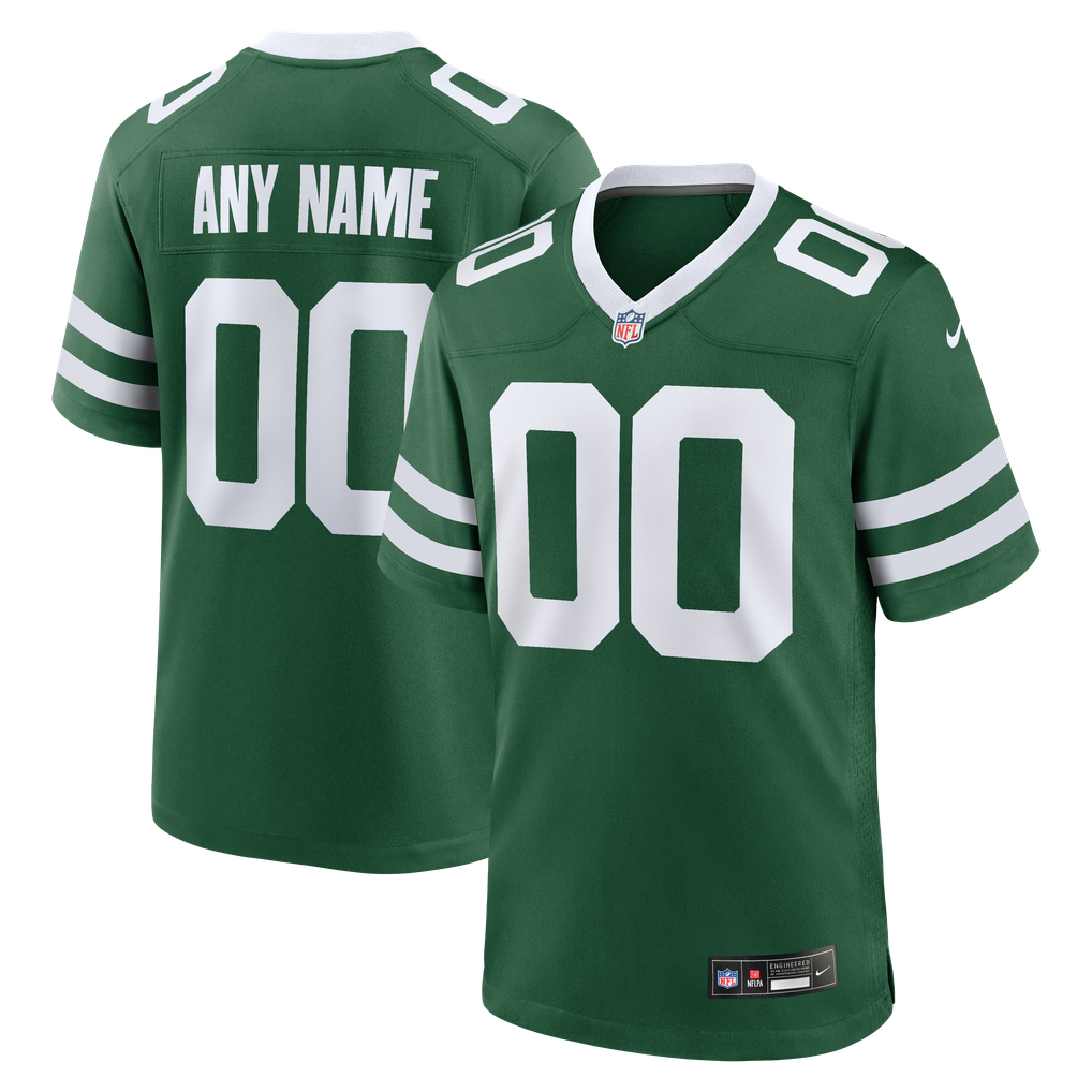 Men's New York Jets  Nike Legacy Green Custom Game Jersey - Image 2
