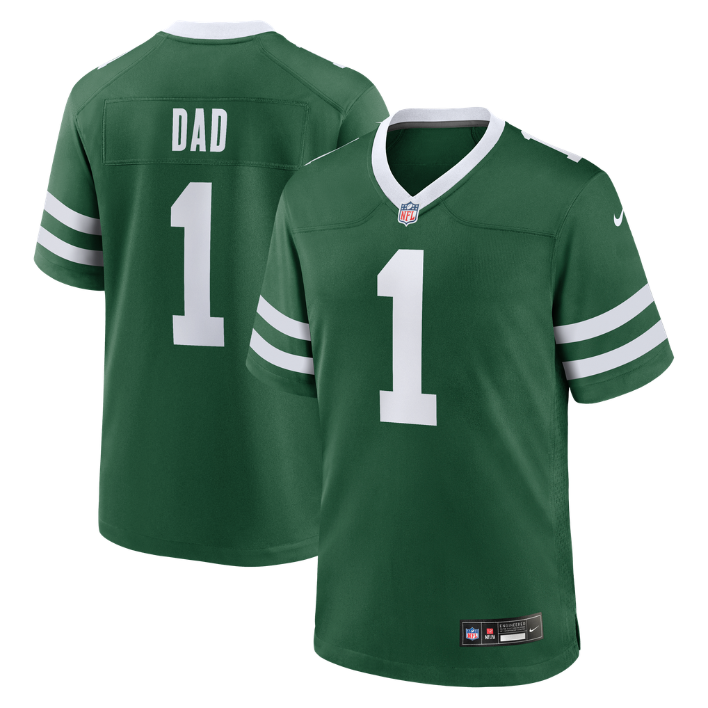 Men's New York Jets  Nike Legacy Green #1 Dad Game Jersey - Image 2