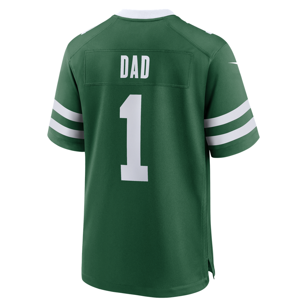 Men's New York Jets  Nike Legacy Green #1 Dad Game Jersey - Image 4