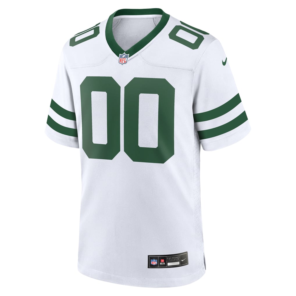 Men's New York Jets  Nike Legacy White Custom Game Jersey - Image 3