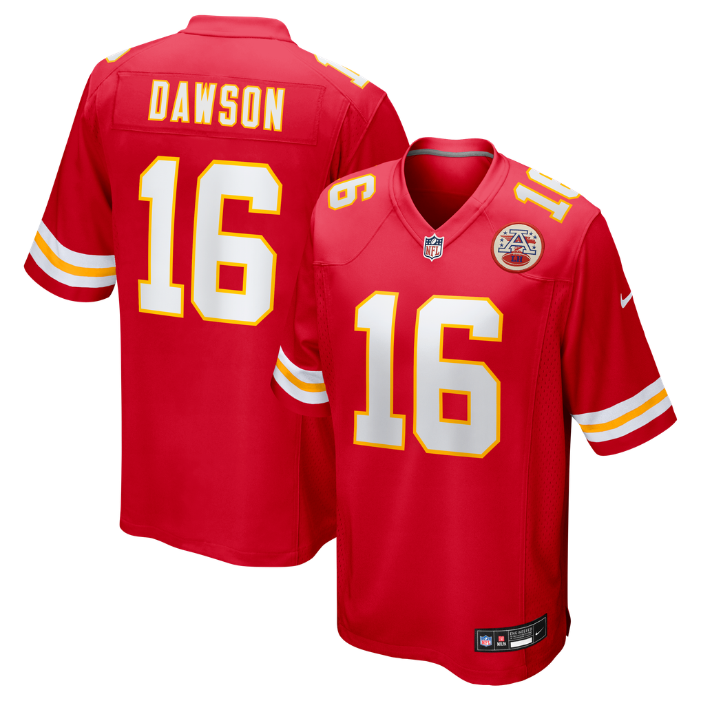 Men's Kansas City Chiefs Len Dawson Nike Red Game Retired Player Jersey - Image 1