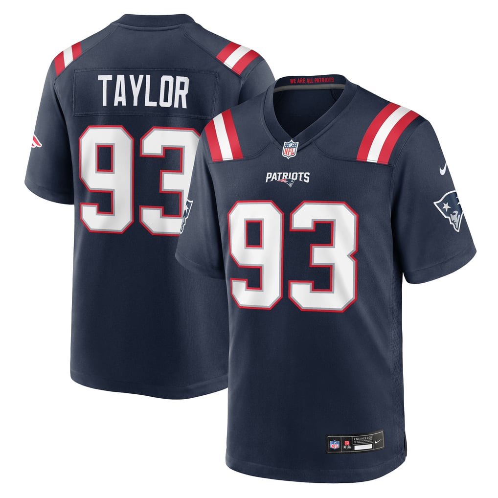 Men's New England Patriots Leonard Taylor Nike Navy Team Game Jersey - Image 2