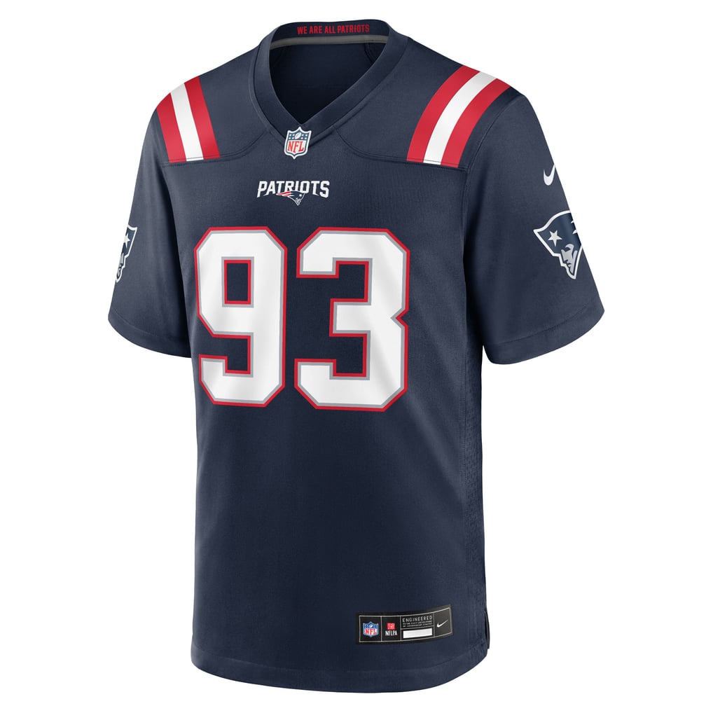 Men's New England Patriots Leonard Taylor Nike Navy Team Game Jersey - Image 5