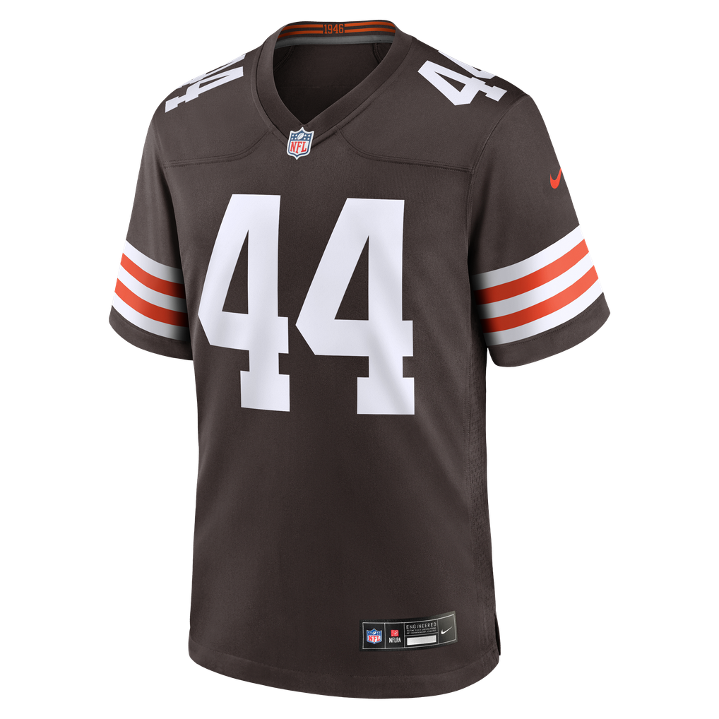 Men's Cleveland Browns Leroy Kelly Nike Brown Game Retired Player Jersey - Image 3