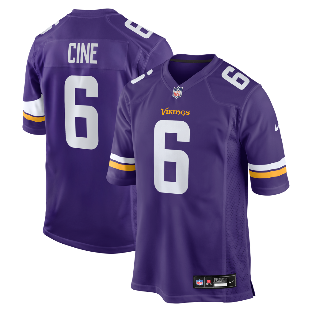 Men's Minnesota Vikings Lewis Cine Nike Purple Game Player Jersey - Image 2