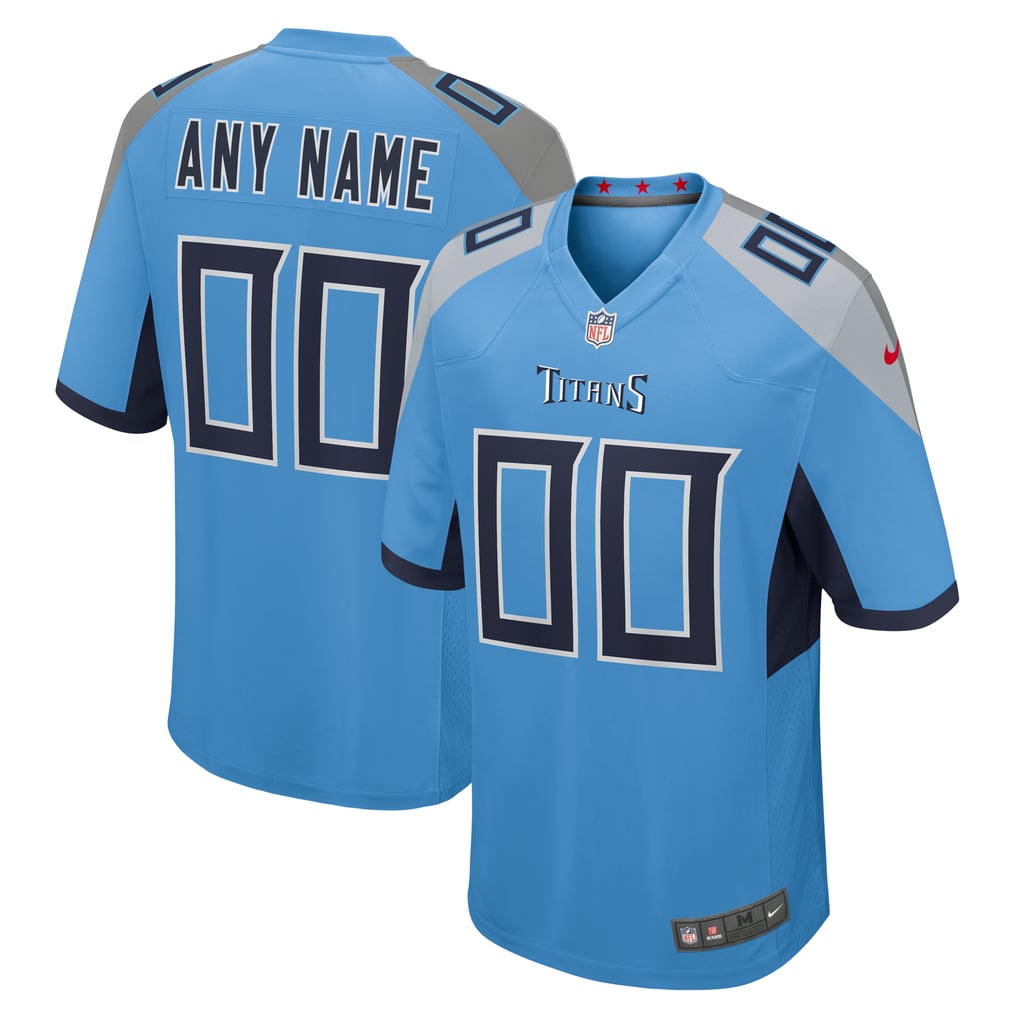Men's Tennessee Titans Nike Light Blue Alternate Custom Game Jersey - Image 2