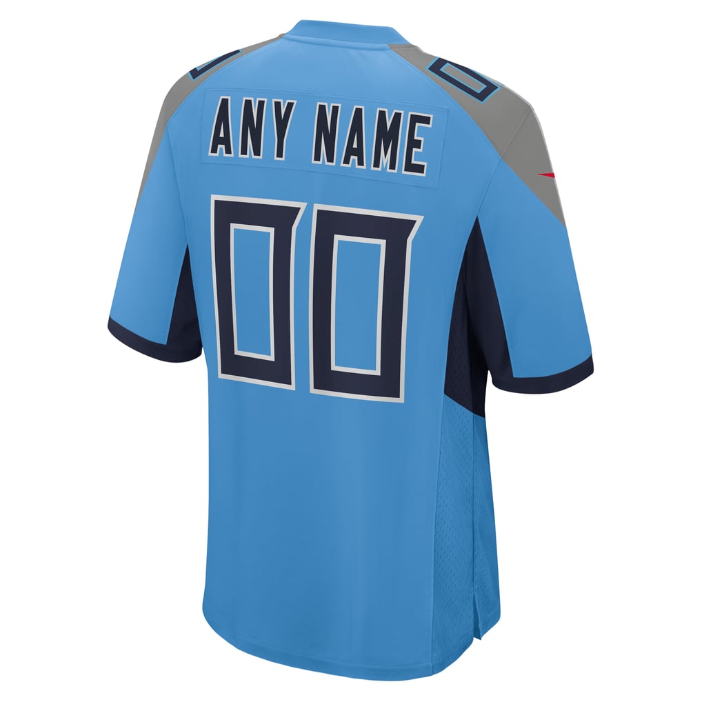 Men's Tennessee Titans Nike Light Blue Alternate Custom Game Jersey - Image 4