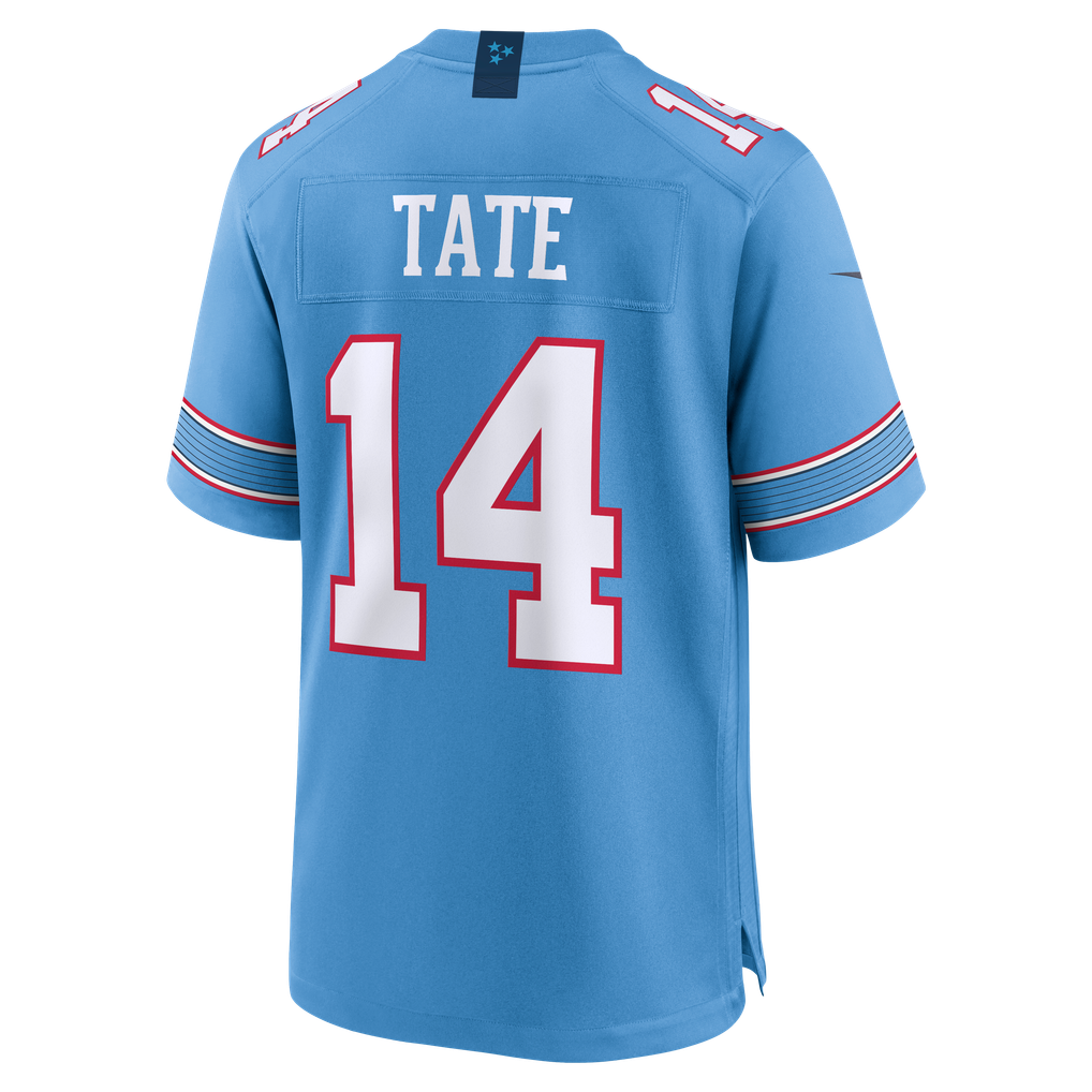 Men's Tennessee Titans Carnell Tate Nike Light Blue Team Game Jersey - Image 4